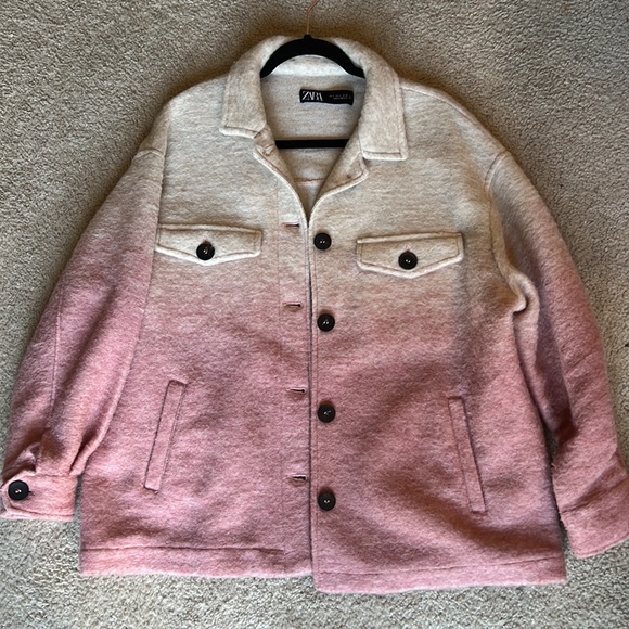 ZARA | Wool Blend Tie Dye Overshirt | Large - Picture 6 of 9